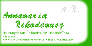 annamaria nikodemusz business card